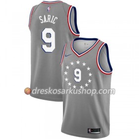 Muški NBA Dres Philadelphia 76ers Dario Saric 9 Nike 2018-19 City Edition Siva Swingman